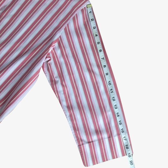Liz Claiborne Shirt Large Lizsport Non-Iron Striped Long Sleeve Button Up - Picture 11 of 11